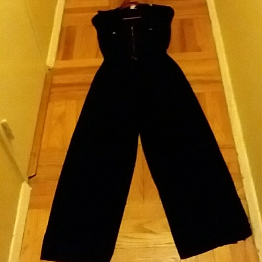 Jumpsuit W/ Gold Buttons And Draw String - image 2